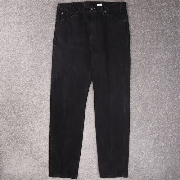 Vintage Levi's 505 Orange Tab Paper Tag 38x34 Dark Wash Black Denim Jeans